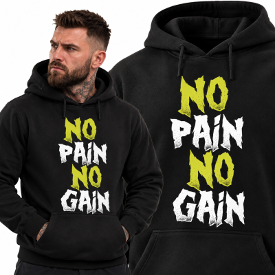 BLUZA Z KAPTUREM NA SIŁOWNIĘ  NO PAIN NO GAIN 6